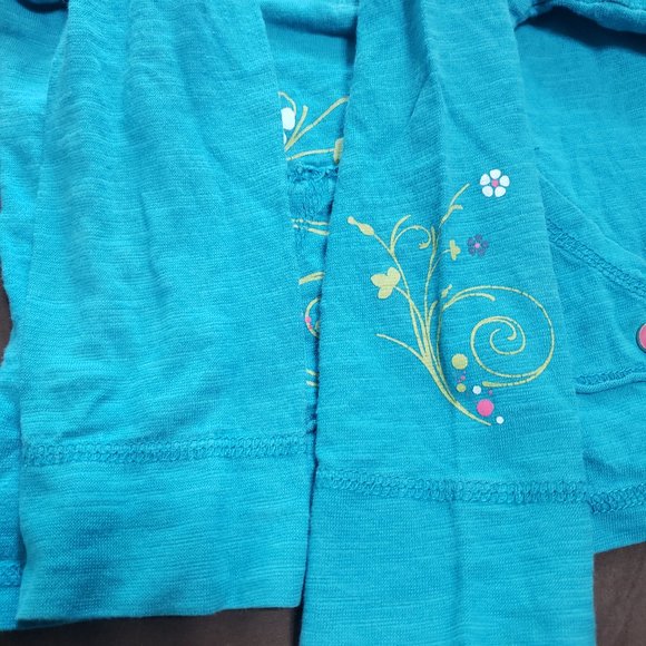 Long Sleeve Sweater Hooded Floral Design Light XS 2-3 Year Size Lullah Bette - Picture 5 of 6